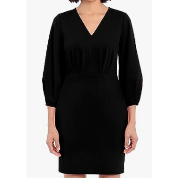 New ~ DONNA MORGAN ~ Long Sleeve V-Neck Dress Size 6 - Picture 1 of 8